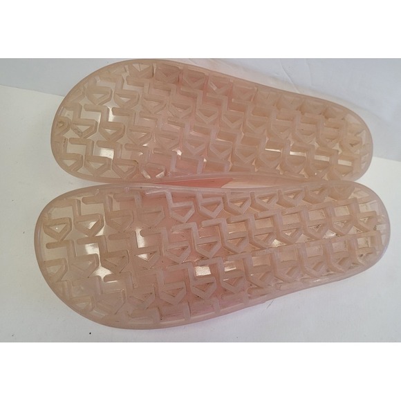 KARL LAGERFELD PARIS KONDO BLUSH PINK Womens Size 8 KARL LOGO POOL SLIDE SANDAL - Picture 7 of 7